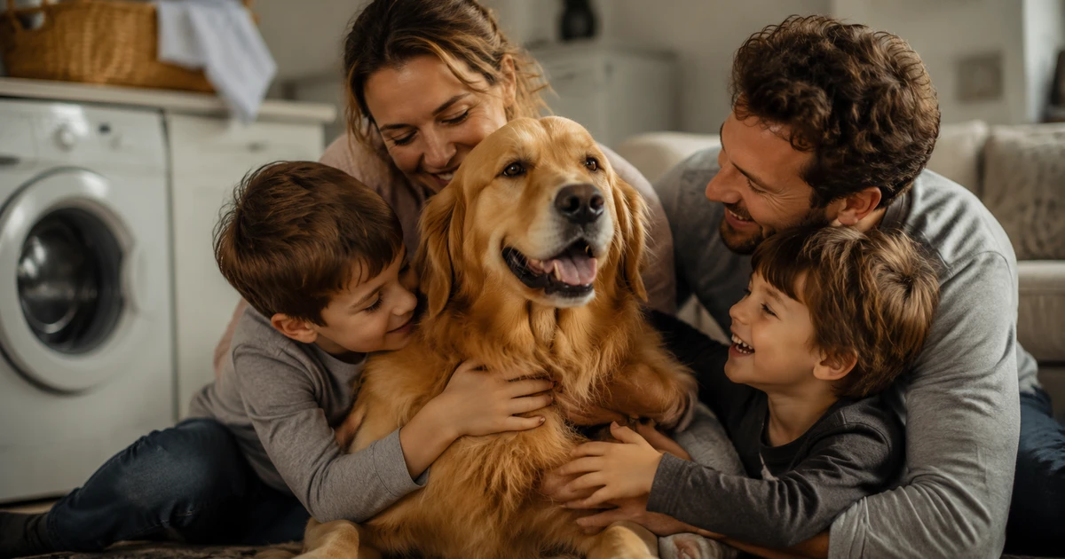 What Living With a Golden Retriever Really Looks Like (With Kids)