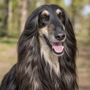 Afghan Hound — happy