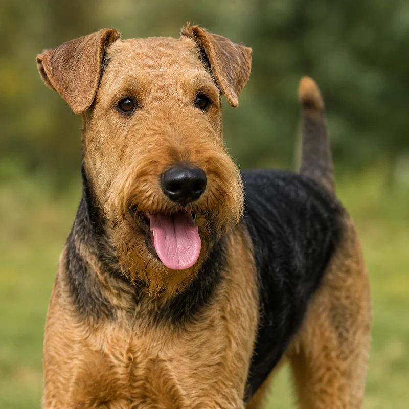 Airedale Terrier — happy