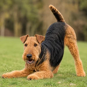 Airedale Terrier — playful