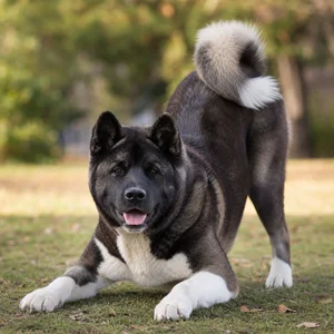 Akita — playful