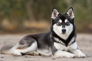 Alaskan Klee Kai — lying down