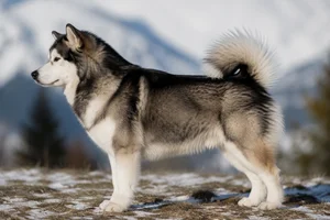 Alaskan Malamute — Sable and white coat