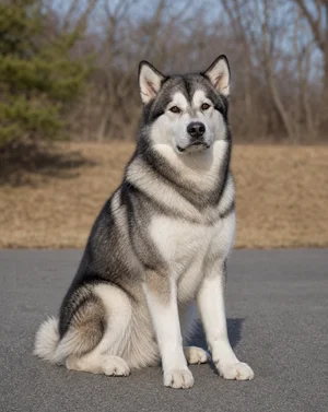 Alaskan Malamute — sitting