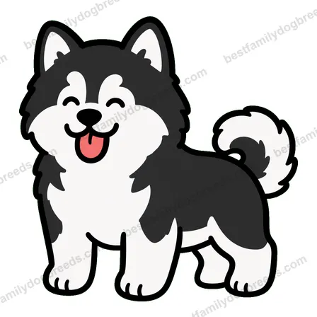 Alaskan Malamute smiling dog meme sticker