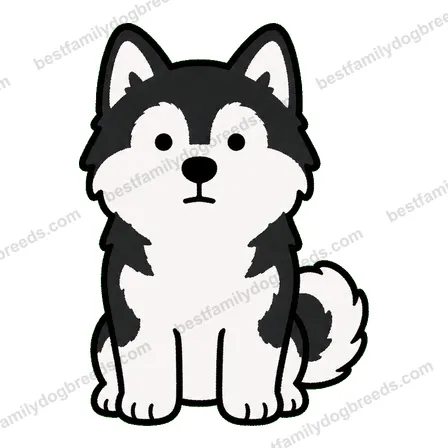 Alaskan Malamute dog staring meme sticker