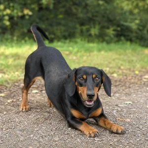 Alpine Dachsbracke — playful