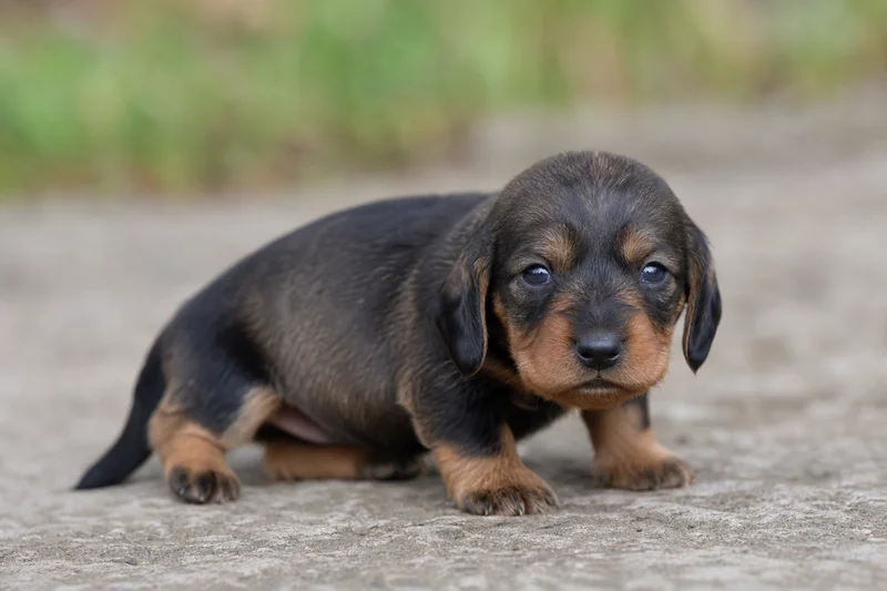 Alpine Dachsbracke — young puppy (~1 mo)
