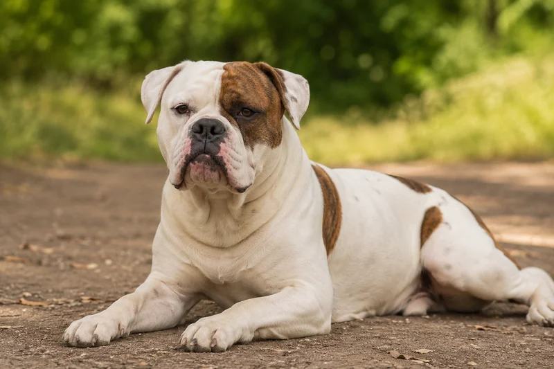 American Bulldog — lying down