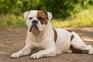 American Bulldog — lying down