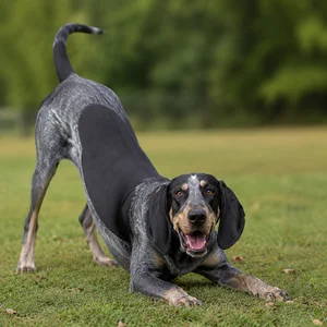 American English Coonhound — playful