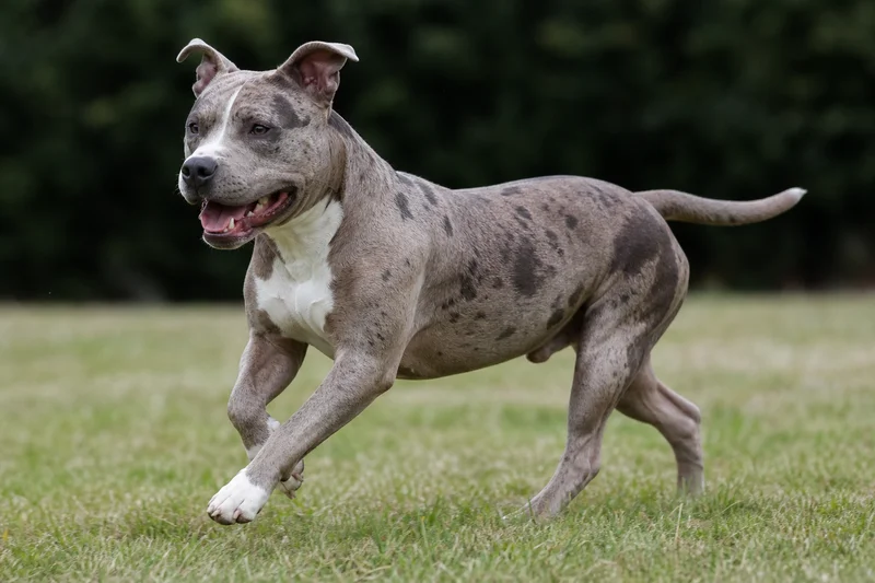 American Pit Bull Terrier — running