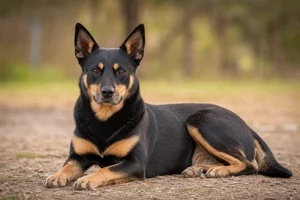 Australian Kelpie — lying down