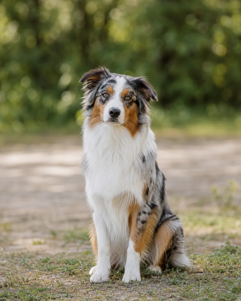 Australian Shepherd — sitting