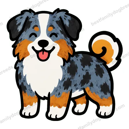 Australian Shepherd smiling dog meme sticker