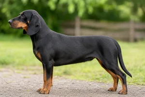Austrian Black and Tan Hound — Black and Tan coat