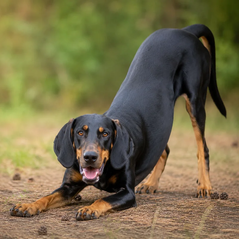 Austrian Black and Tan Hound — playful