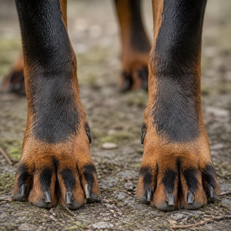 Austrian Black and Tan Hound — paws