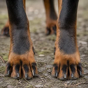 Austrian Black and Tan Hound — paws