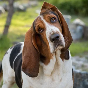 Basset Hound — alert