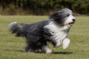 Bearded Collie — running