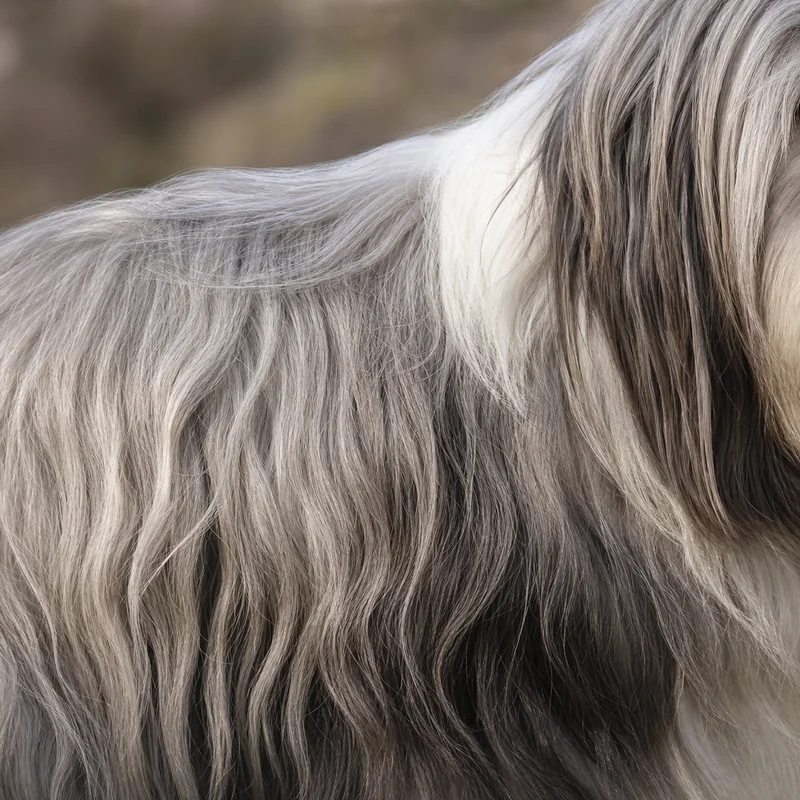 Bearded Collie — coat texture