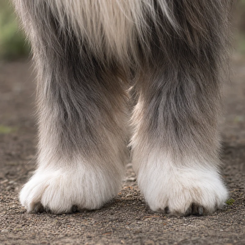 Bearded Collie — paws