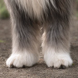 Bearded Collie — paws