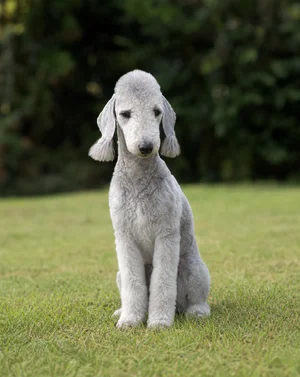 Bedlington Terrier — sitting