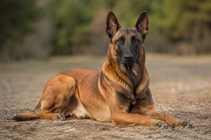Belgian Malinois — lying down