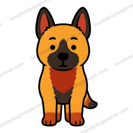 Belgian Malinois dog staring meme sticker