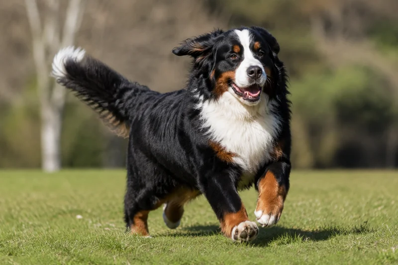 Bernese Mountain Dog — running