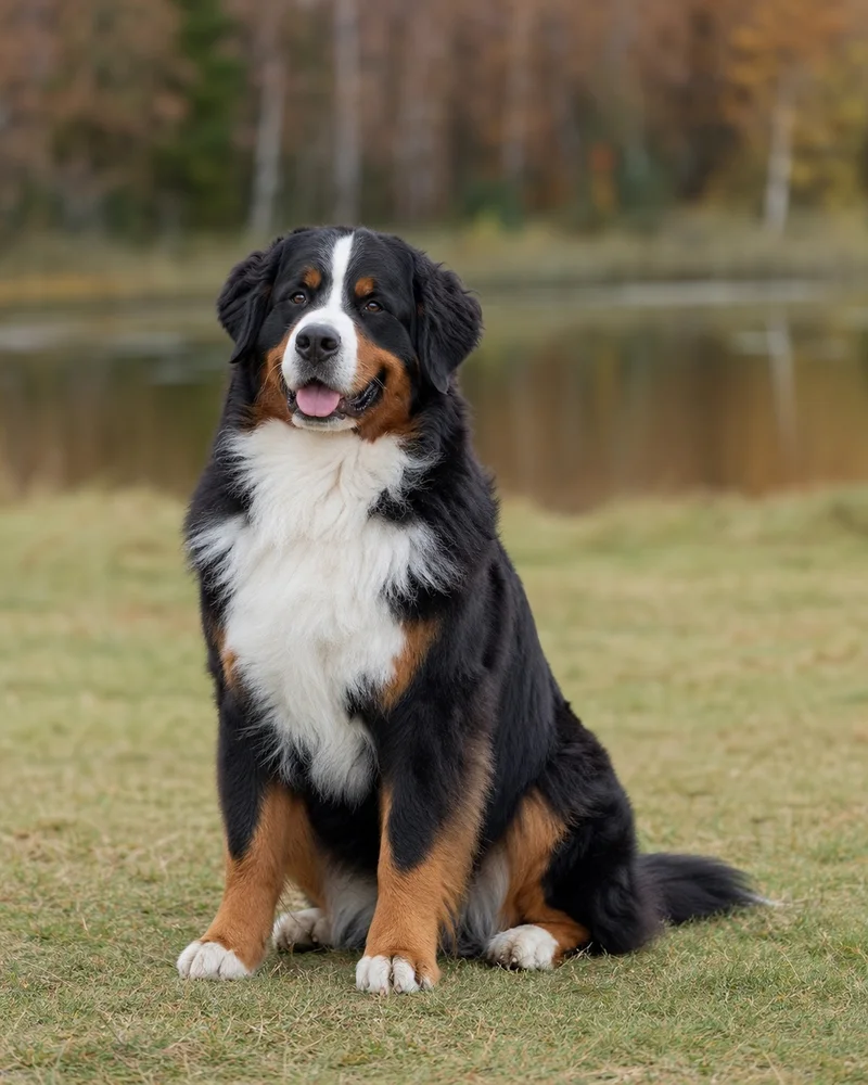 Bernese Mountain Dog — sitting