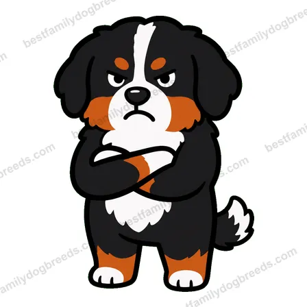 Bernese Mountain Dog angry dog meme sticker