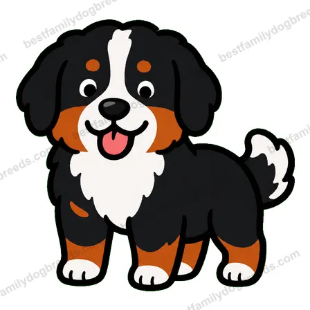 Bernese Mountain Dog smiling dog meme sticker