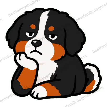 Bernese Mountain Dog bored dog meme sticker
