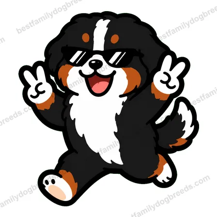Bernese Mountain Dog cool dog meme sticker