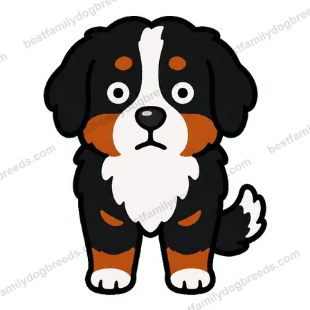 Bernese Mountain Dog dog staring meme sticker