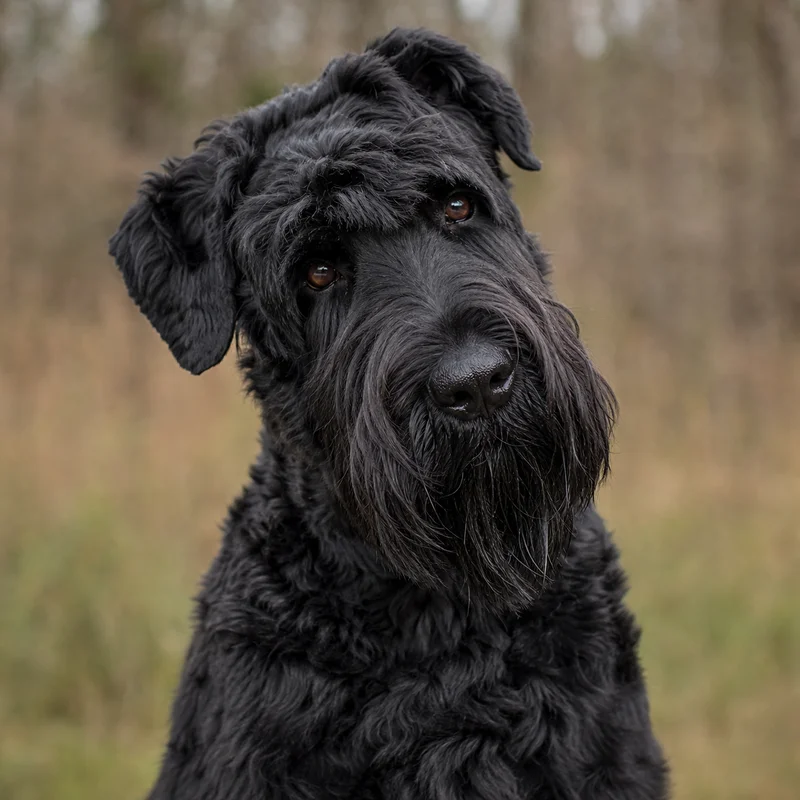 Black Russian Terrier — alert