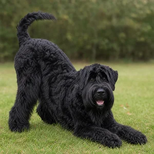Black Russian Terrier — playful