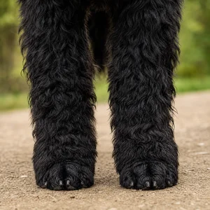 Black Russian Terrier — paws