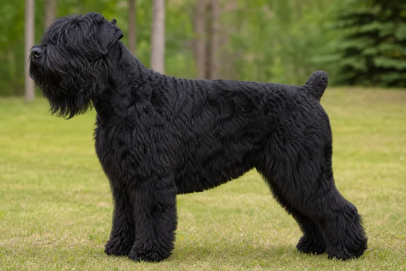 Black Russian Terrier — side