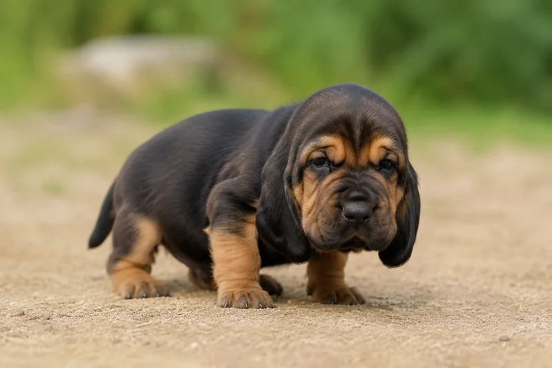 Bloodhound — young puppy (~1 mo)