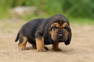 Bloodhound — young puppy (~1 mo)