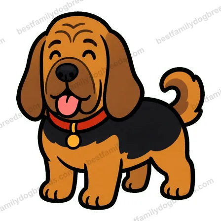 Bloodhound smiling dog meme sticker