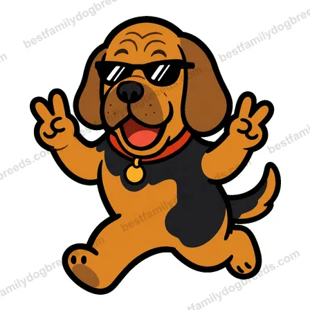 Bloodhound cool dog meme sticker