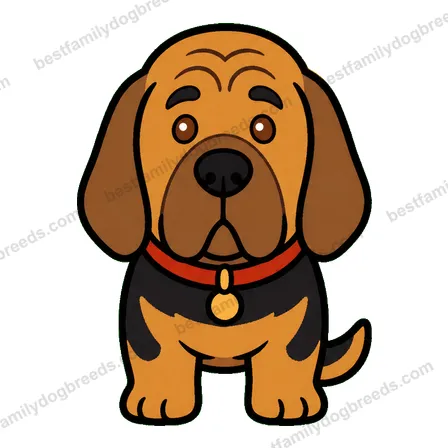 Bloodhound dog staring meme sticker
