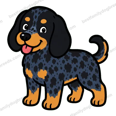 Bluetick Coonhound smiling dog meme sticker