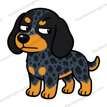 Bluetick Coonhound suspicious dog meme sticker