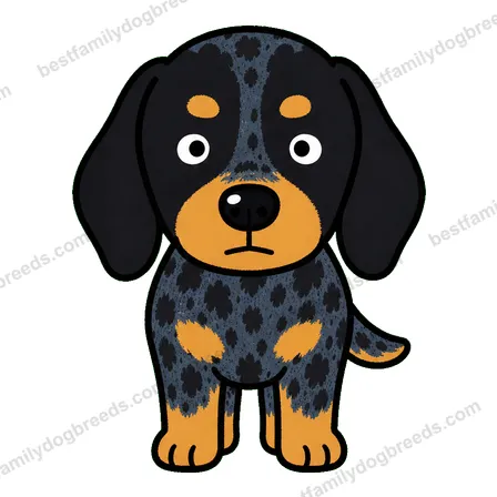 Bluetick Coonhound dog staring meme sticker